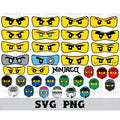 Ninja Svg, Ninja Party Favor Svg, Cut Files for Cricut, Png