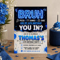 Printable Bruh birthday invitation, Gamer boy bday invite, teenager birthday, Bruh It's My Birthday invite template, teens party, Bro Dude