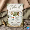 Printable fishing Birthday invitation, ofishally one Invite, big one o-fish-ally Party Template, Editable Invitation, first 1st