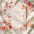 Mother's Day Brunch Invitation Template, Floral Editable Mothers Day Breakfast Invite