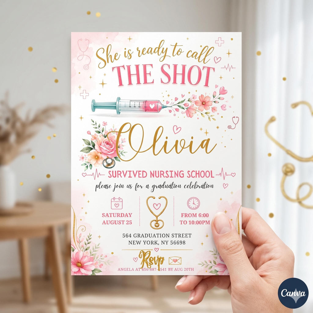 Nurse graduation invitations : Doctor medical grad RN invite , Medical School, Doctor, BSN LPN Printable Graduation Party Invite