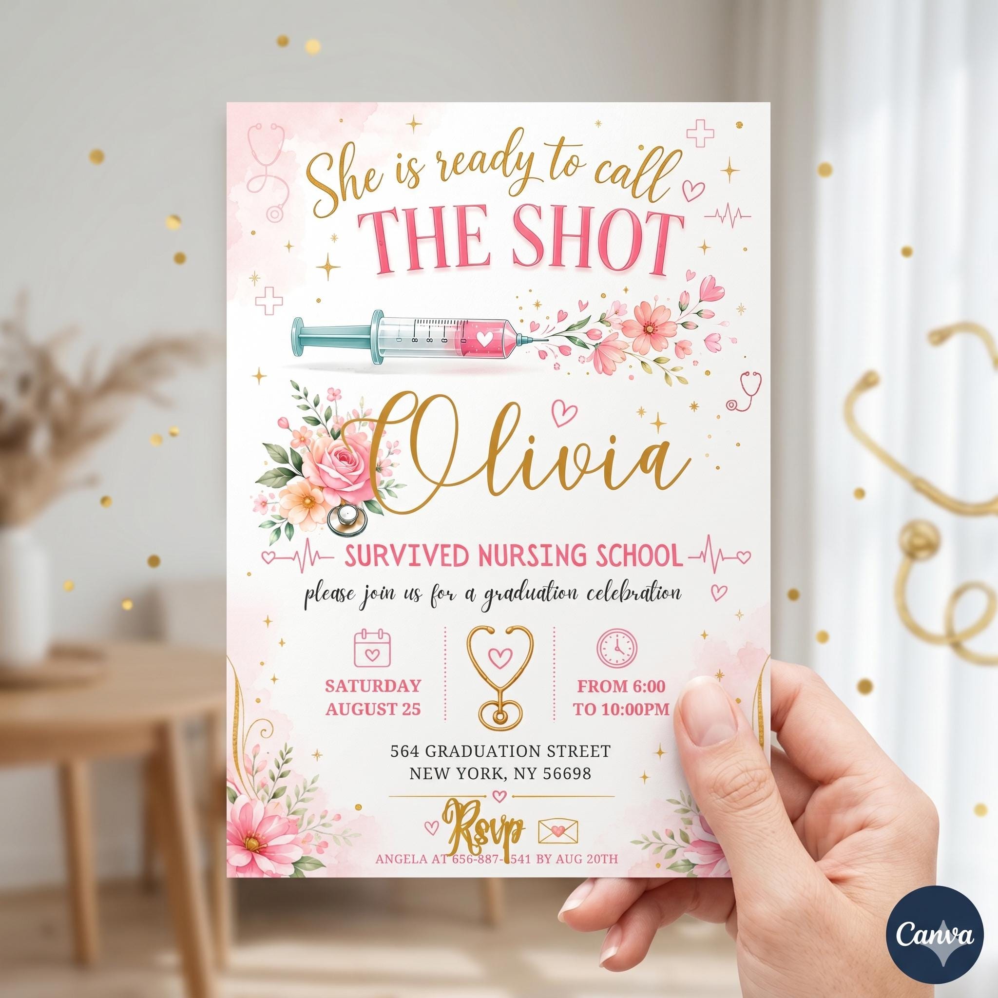 Nurse graduation invitations : Doctor medical grad RN invite , Medical School, Doctor, BSN LPN Printable Graduation Party Invite