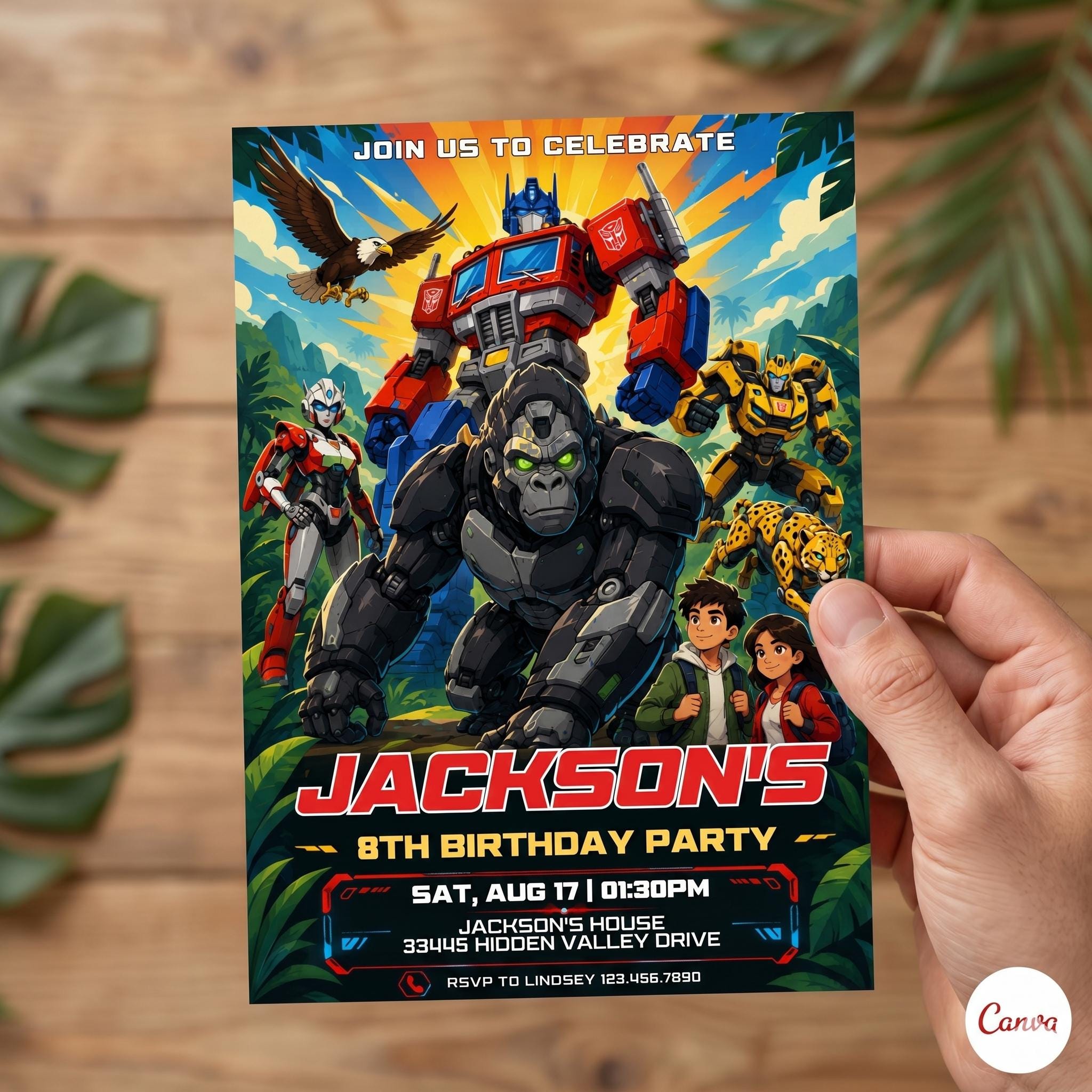 Transformers Birthday Invitation Editable Template, Robot Birthday Party Invite, Autobot Bumblebee Party, Instant Download , A16