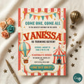 Circus Birthday invitation, printable clown Invitation, Circus Party Invite Template, Carnival Editable Invitation, boy girl birthday , A13