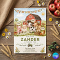 Farm Birthday Invitation: Barn Animals Bday Invite , Gender Neutral , Tractor, Cows, Horses Digital or Printed Template (Digital Download)