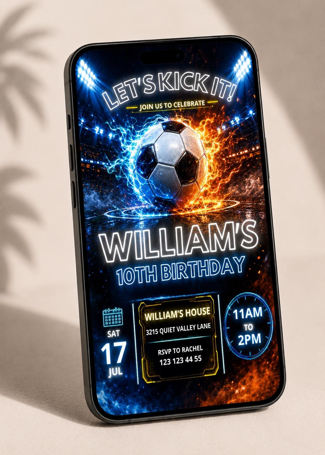 Soccer invitation, Champions League birthday invitation template, FIFA Printable editable invite, sports invite, football party