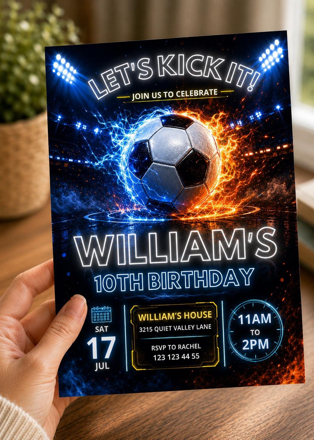 Soccer invitation, Champions League birthday invitation template, FIFA Printable editable invite, sports invite, football party