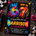 Six Seven Party birthday invitation, printable six seven invite, editable 6 7 meme Party template, digital template, girl boy birthday