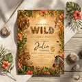 WILD Animal Birthday Invitation Jungle Animal Birthday Invite Zebra, Giraffe, Cheetah, Tiger Animal Birthday Party - Any Age, EDITABLE CANVA