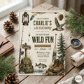 Wild Fun Birthday Invitation Template, Hunting Buddies Invitation, Deer Birthday Invitation, Deer Birthday Invite (Digital Download)