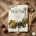 Tractor Birthday Invitation: Editable Tractor Birthday Invitation, Tractor Ranch Party Invite For Boy Girl Tractor Farm (Digital Download)