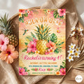 Pineapple Birthday Party Invitation , Pineapple Invitation ,PLASTIC Pineapple Birthday, Pineapple Birthday Invitation, Birthday Invite