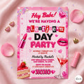 Galentine's Day Y2K Party Invitation, Girls Night Valentine's Party, Friends Valentines Dinner Invite, Galentines Day Invite, Editable Canva