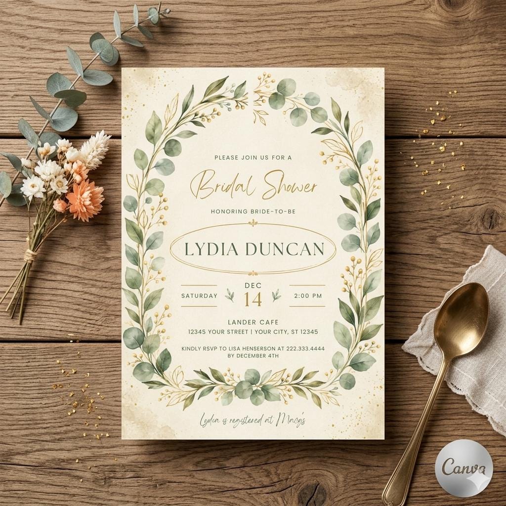 Floral Baby Shower Invitation Template: Pink Floral Baby Shower Invite, Elegant Baby Shower Invitation (Digital Download)