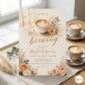 Bridal Shower Invitation: "Love is Brewing" Coffee Theme (Digital Download)