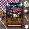 Baseball Birthday Party Invitation, Sports Birthday Invitation, Swing on Over, Rookie of the Year, Digital Editable Printable