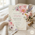 Floral Birthday Brunch Invitation Template (Digital Download)
