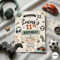 Boy Birthday Invitation, Editable Canva Boy Birthday Invitation, Teenager Birthday Invite, 11th Birthday Invitation, Canva Template