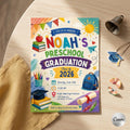 Preschool Graduation Invitation, Pre-K Graduation Invitation, Preschool Graduation Invite Class of 2025 Preschool, Editable Template , A22