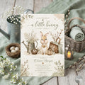 Editable Bunny Birthday Invitation, A Little Bunny is on the Way Baby Shower Invite (Digital Download)