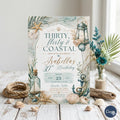 Coastal 30th Birthday Invitation, Seashell 13th Birthday Invitation: Editable Ocean Theme Party Invite (Digital Download)