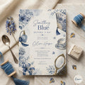 Something Blue Before , Do Bridal Shower Invitation , Blue Floral Bridal Shower Invite , digital Digital