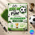 Soccer Birthday Invitation: Editable Soccer Party Invite, Sports Theme, Kids Football Birthday (Digital Download)