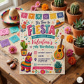 It's Time to Fiesta Birthday Invitation, Mexican Fiesta Party Invite, Fiesta Birthday Invitation, Mexican birthday, Editable Canva Template