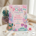 Mermaid Pool Party Invitation: Editable Splish Splash Invitation Girl Birthday Invite Party Birthday Printable Template (Digital Download)