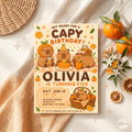 Capybara birthday invitation, printable editable cute capybara birthday invite, funny capybara party invite digital template