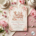 Tea Party Bridal Shower Invitation, Floral Bridal Shower Invitation, Tea Party Invitation, Printed or Digital Invitation