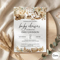 Editable Baby Shower Invitation Template: Boho Floral Design (Digital Download)