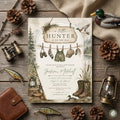 Hunting Buddies Invitation, Deer Birthday Invitation, Deer Birthday Invite, Woodland Invite, Outdoor Invite, Editable Canva Template