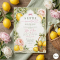 Editable Lemon Baby Shower Invitation Template (Digital Download)