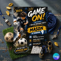 Soccer Birthday Invitation Card, Sports Party Invite, GOAL Editable Canva Template, Boys Girls Outdoor Theme Birthday Evite, Canva Template