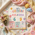 Joint Birthday Invitation, Double Celebration Joint Birthday Invitation Editable Sibling Party Editable Template (Digital Download)