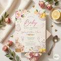 Baby Shower Invitation Template: Editable Floral Lemon Design (Digital Download)