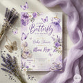 A Little Butterfly – Baby Shower Invitation Template , Baby Wishes Baby Shower Sprinkle Invitation Printable Template (Digital Download)